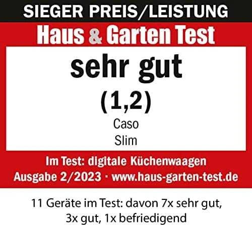 Caso | Virtuvinės svarstyklės | Slim | Maximum weight (capacity) 5kg | Graduation 1 g | Juodas