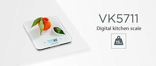 Virtuvinės svarstyklės Concept Solution Virtuvės svarstyklės koncepcija VK5711 Virtuvės svarstyklės Skaitmeninės 15 kg BALTOS (8595631003589) - 24292