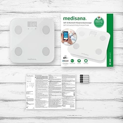 Medisana BS 600 Connect WiFi kūno analizės svarstyklės (baltas)