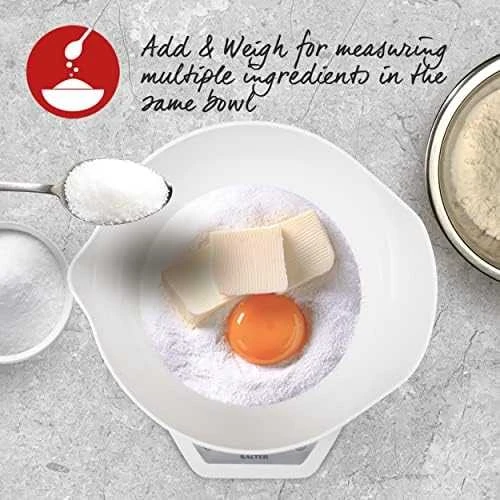 Virtuvinės svarstyklės Salter 1024 WHDR14EU16 Digital Kitchen Scale & Dual Pour Bowl - Baltas