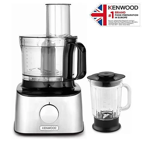 Virtuvinis kombainas KENWOOD Multipro Compact FDM301SS, 800W, 2 greičiai + impulsas, Nerūdijantis plienas peilių geležtės, Inox spalva