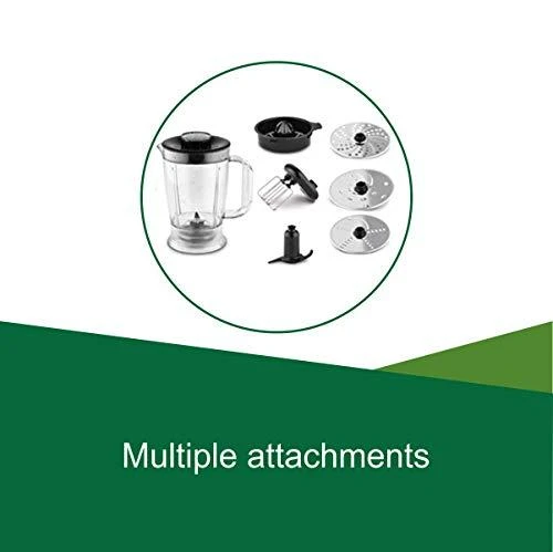 Virtuvinis kombainas KENWOOD Multipro Compact FDM301SS, 800W, 2 greičiai + impulsas, Nerūdijantis plienas peilių geležtės, Inox spalva