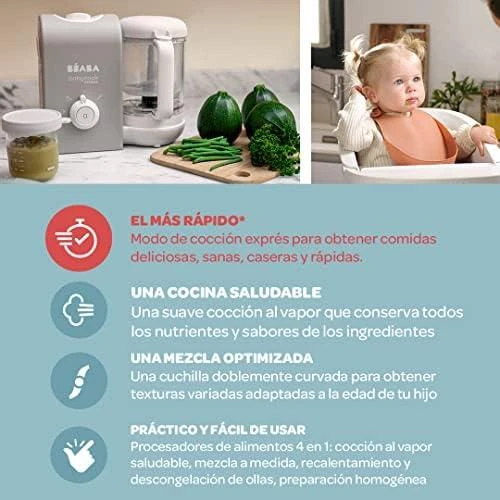 Beaba Babycook Express trintuvas-garintuvas, pilkas (Velvet pilkas)