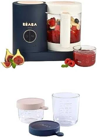 Trintuvas-garintuvas Beaba Babycook Neo, tamsiai mėlynas/baltas