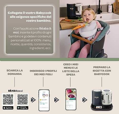 BEABA BABYCOOK SMART TRINTUVAS-GARINTUVAS, CHARCOAL, modelis - 912860 ...