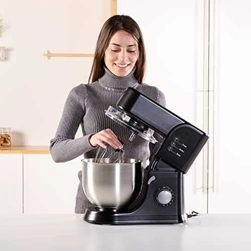 Virtuvinis kombainas Black & Decker Juodas & Decker | Kitchen Machine | ES9130080B | 1000 W | Greičių skaičius 8 | Bowl capacity 5.2 L | Juodas