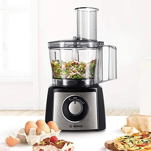 Virtuvinis kombainas Bosch Food processor MultiTalent 3 Plus 900 W, Juoda, šiaušto nerūdijančio plieno