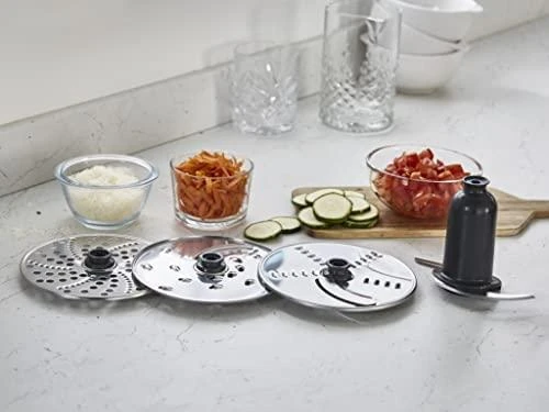 Virtuvinis kombainas KENWOOD Multipro Compact FDM301SS, 800W, 2 greičiai + impulsas, Nerūdijantis plienas peilių geležtės, Inox spalva