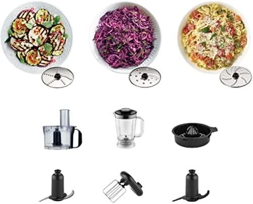 Virtuvinis kombainas KENWOOD Multipro Compact FDM301SS, 800W, 2 greičiai + impulsas, Nerūdijantis plienas peilių geležtės, Inox spalva