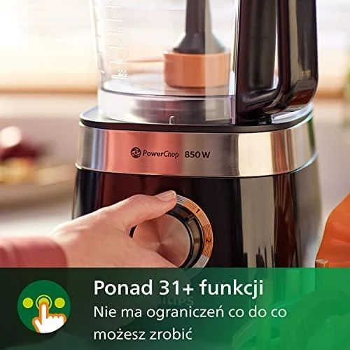 PHILIPS HR7530/10 Kompaktiškas virtuvinis kombainas
