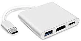 Vivanco adapteris USB-C – HDMI 3in1, baltas (34293)