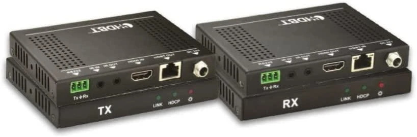 VivoLink HDBaseT siųstuvas ir imtuvas su jungtimis