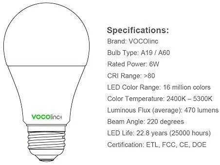 VOCOlinc - Spalvinga E27 LED lemputė