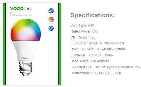 VOCOlinc - Spalvinga E27 LED lemputė