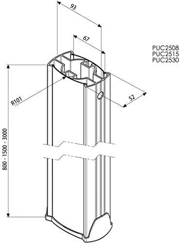 Laikiklis Vogels Other, PUC 2515 Pole, Large CONNECT-IT 150cm, Sidabrinis