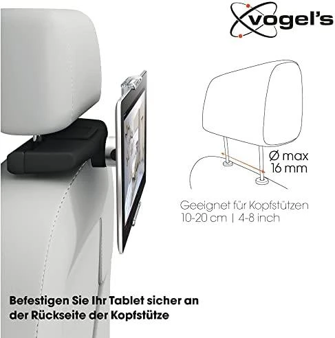 Laikiklis Vogels TMS 1020 Planšetė Car Pack | Tilt | 7-13 " | Maximum weight (capacity) 1kg | Juodas