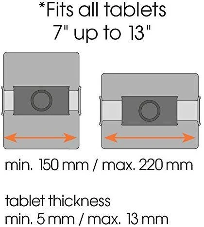 Vogels TMS 1030 Planšetė Flex Pack | Tilt | 7-13 " | Maximum weight (capacity) 2kg | Sidabrinis