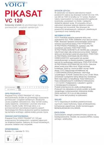 VOIGT VOIGT Pikasat VC 120 1L - sanitarinės įrangos valiklis
