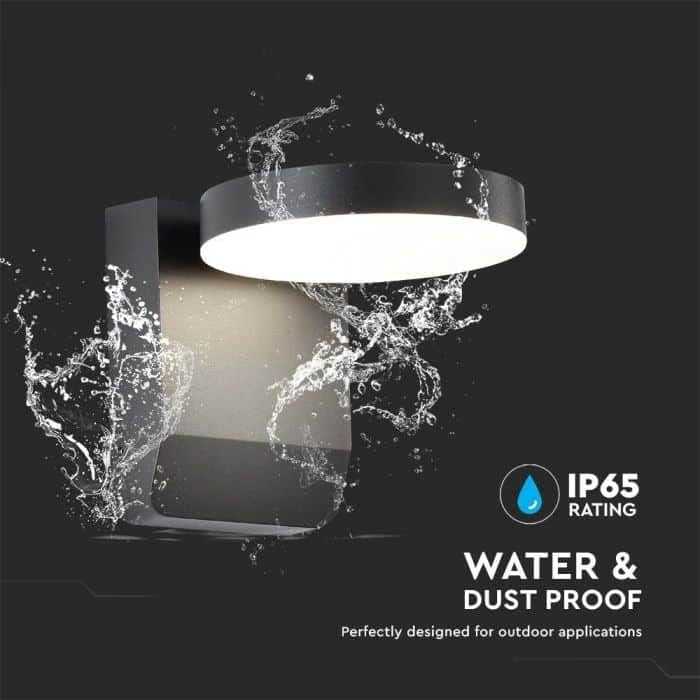 Sieninis šviestuvas V-tac 17W LED sieninis lauko šviestuvas, juodas, 4000K, IP65