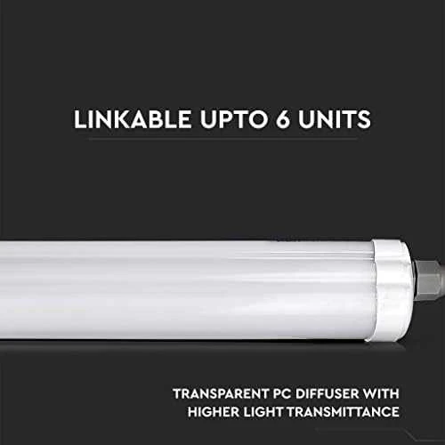 Lubinis šviestuvas V-tac 48W LED linijinis paviršinis šviestuvas, 150cm, baltas, 6500K, IP65