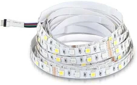 V-tac 8W/m LED juosta, 60 LED/m, RGB + 4000K, 5 metrų ritė