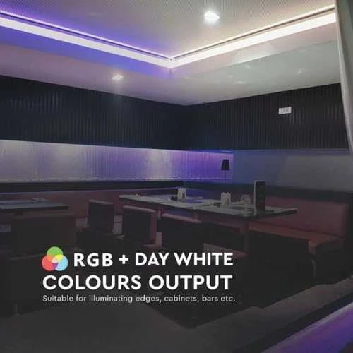 V-tac 8W/m LED juosta, 60 LED/m, RGB + 4000K, 5 metrų ritė
