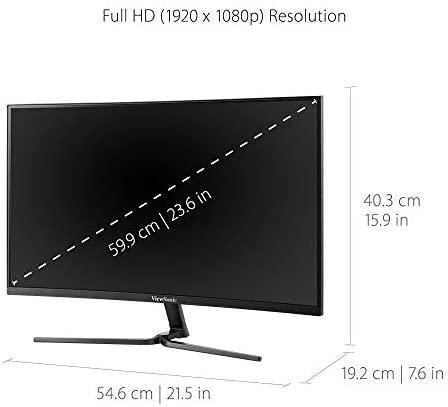 Monitorius VIEWSONIC VX2458-c-mhd (24", TFT, FullHD 1920x1080, DisplayPort, HDMI, juodos spalvos)