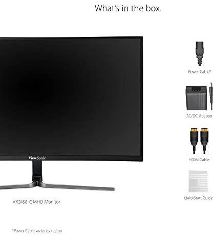Monitorius VIEWSONIC VX2458-c-mhd (24", TFT, FullHD 1920x1080, DisplayPort, HDMI, juodos spalvos)