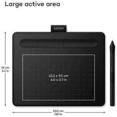 Grafinė planšetė Wacom Intuos S su pieštuku (CTL-4100K-N), Juoda