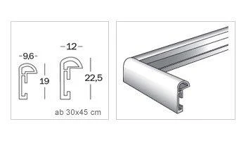 Nuotraukų rėmelis  Walther Design KS330H Galeria 30x30cm plastikinis, sidabrinis