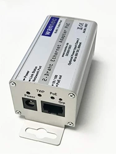 Wantec 2wIP varžtiniai gnybtai, 2 laidų Ethernet adapteris su PoE