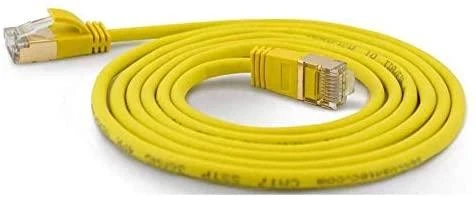 „Wantec“ jungiamasis kabelis SSTP CAT7 Ste. CAT6a d=4mm 0.50m geltonas