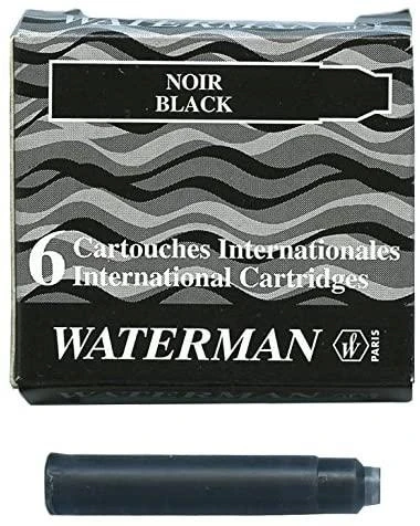 Rašalo kapsulės Waterman International Juoda - S0110940