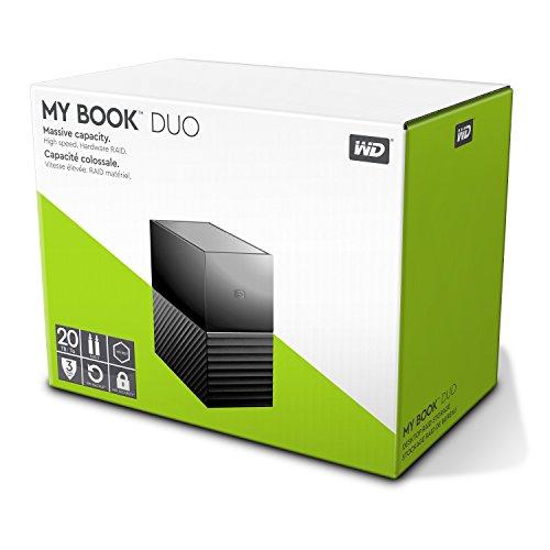 Kietasis diskas Array 3,5 20 TB Western Digital My Book Duo 20 TB stalinis juodas diskų masyvas