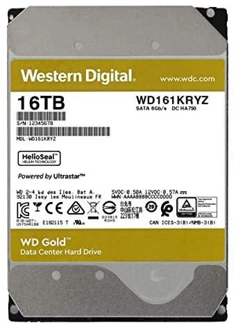 „Sandisk WD Gold“ 16 TB kietasis diskas, 7200 aps./min., 6 Gb/s, sATA, 512 MB talpykla, 3,5 colio vidinė atmintis, atitinkanti RoHS reikalavimus, didelių gabaritų įmonėms.