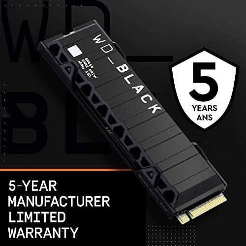 Western Digital WD Juodas 4TB SN850X NVMe SSD diskas, itin greitas, PCIe Gen4 x4, M.2, vidinis, su „SANDISK“ procesoriumi
