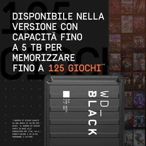 Kietasis diskas Sandisk Western Digital Išorinis HDD WD P10 Game Drive 2.5'' 5TB USB3 Juodas