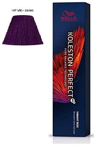 Wella Koleston Perfect 55/66 pakuotė ir atspalvio pavyzdys