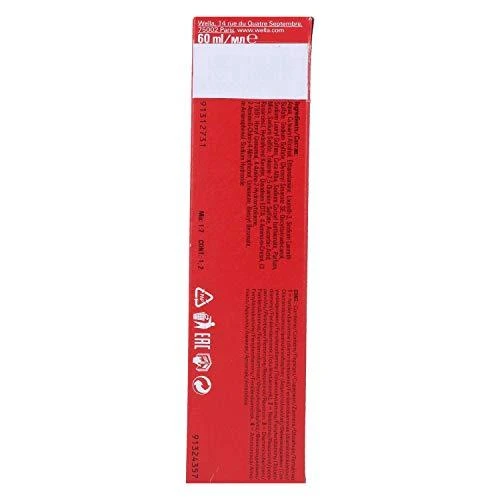 Wella plaukų dažų pakuotės nugarėlė su ingredientais