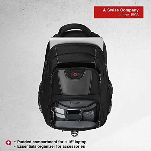 Rucksack for laptop WENGER pillar 600633 (16", juodos spalvos)