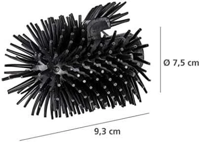 Atsarginis antgalis tualeto šepečiui - juodas, silikoninis, ∅ 7,5 cm, WENKO