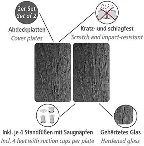 SLATE XL stiklo apsauginės plokštės krosnelei – 2 vnt, WENKO