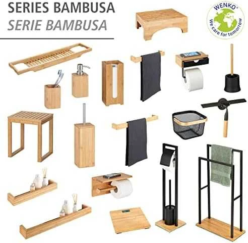 BAMBUSA vonios kėdutė, žema, bambukinė, WENKO