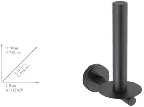 Toilet paper holder juodas MEZZANO, WENKO