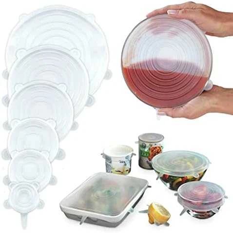 Maximex PIECES Silikoniniai dangteliai indams, elastingi, 6 vnt