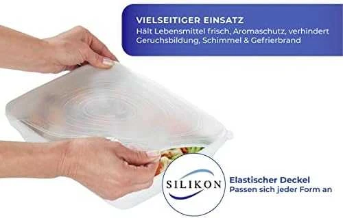 Maximex PIECES Silikoniniai dangteliai indams, elastingi, 6 vnt