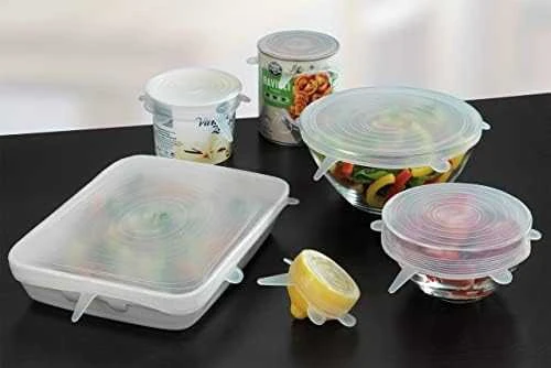 Maximex PIECES Silikoniniai dangteliai indams, elastingi, 6 vnt