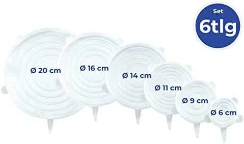 Maximex PIECES Silikoniniai dangteliai indams, elastingi, 6 vnt