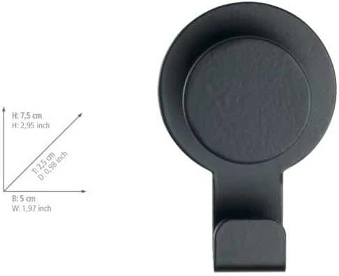 Bathroom hanger BLANDAS juodas mat, Wenko