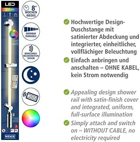 Wenko LED dušo strypas, 94 cm, RGB, VENKO